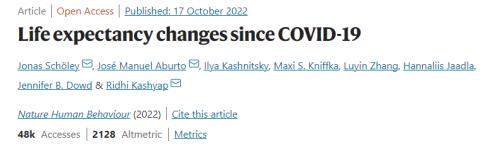 《自然》子刊:新冠导致多数西方国家预期寿命下降,美国降幅居前